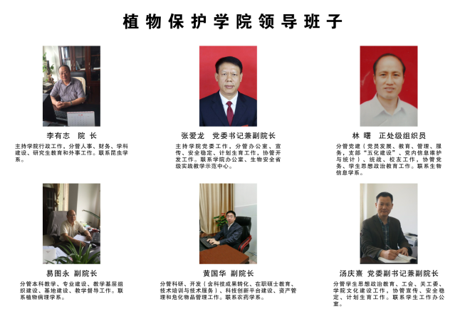 现任领导-湖南农业大学植物保护学院